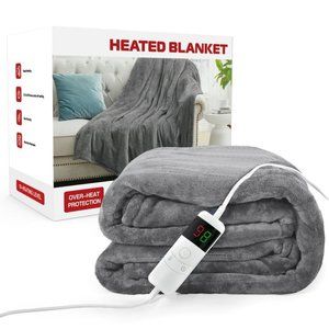 Heating Blanket (50x60) Gray/Blue color - New Unopened Box